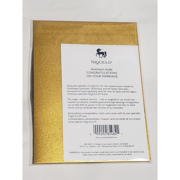 2 for $10 NIQUEA.D Happily Ever After "Congratulations on Marriage" Luxury Card - Picture 2 of 2